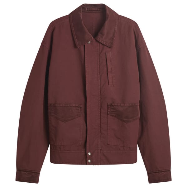 

Бомбер из окрашенного хлопка Dries Van Noten, бордовый