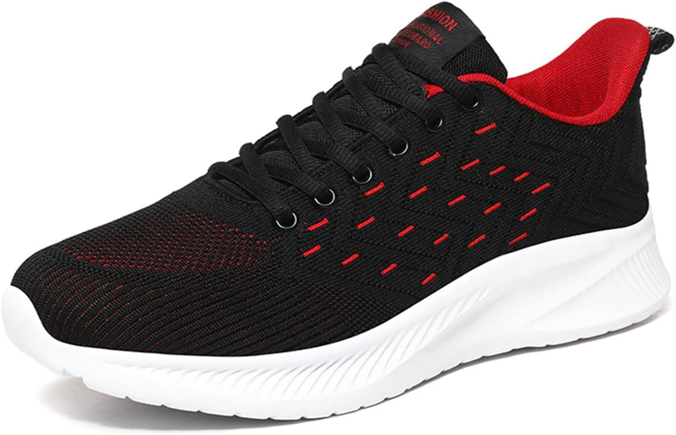 

Мужские повседневные дышащие кроссовки Cmadolrs с противоскользящей подошвой, легкие кроссовки для ходьбы, мужские шнурованные кроссовки для ходьбы, черный/красный