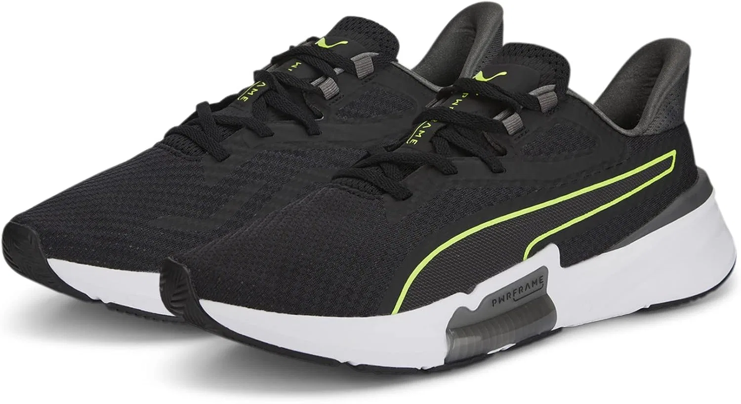 Гимнастические кроссовки PUMA Men's Pwrframe Tr, Puma Black Castlerock Lime Squeeze — фото 3
