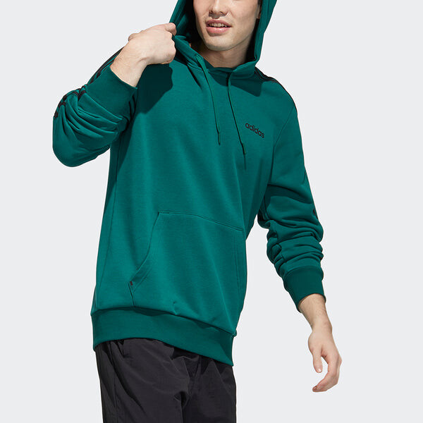 Толстовка neo casual sports hooded pullover green Adidas, зеленый — фото 4