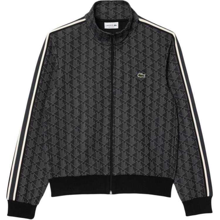 

LACOSTE Парижская джерси молния куртка трек, Dark Gray