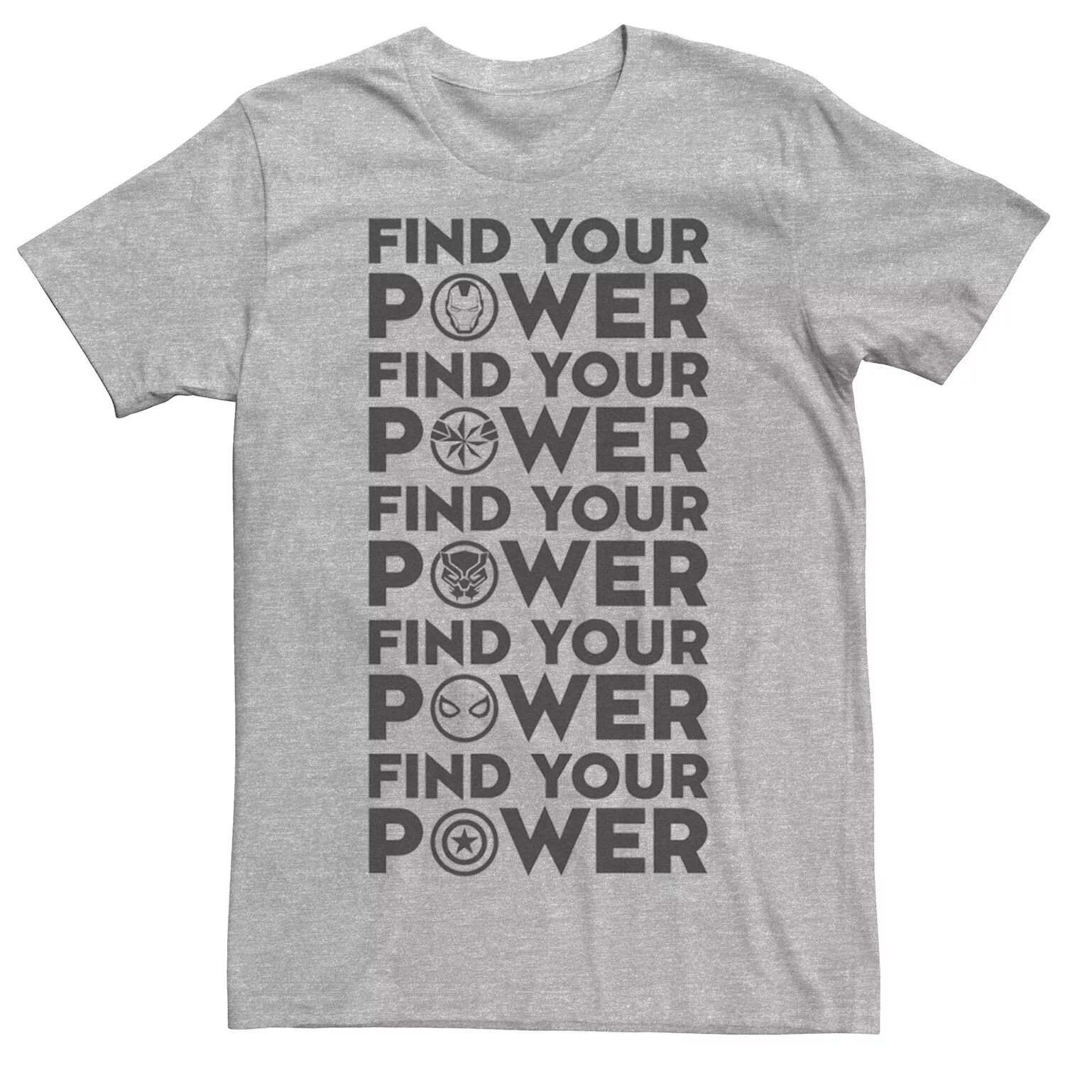 

Мужская футболка с логотипом Find Your Power Team Marvel