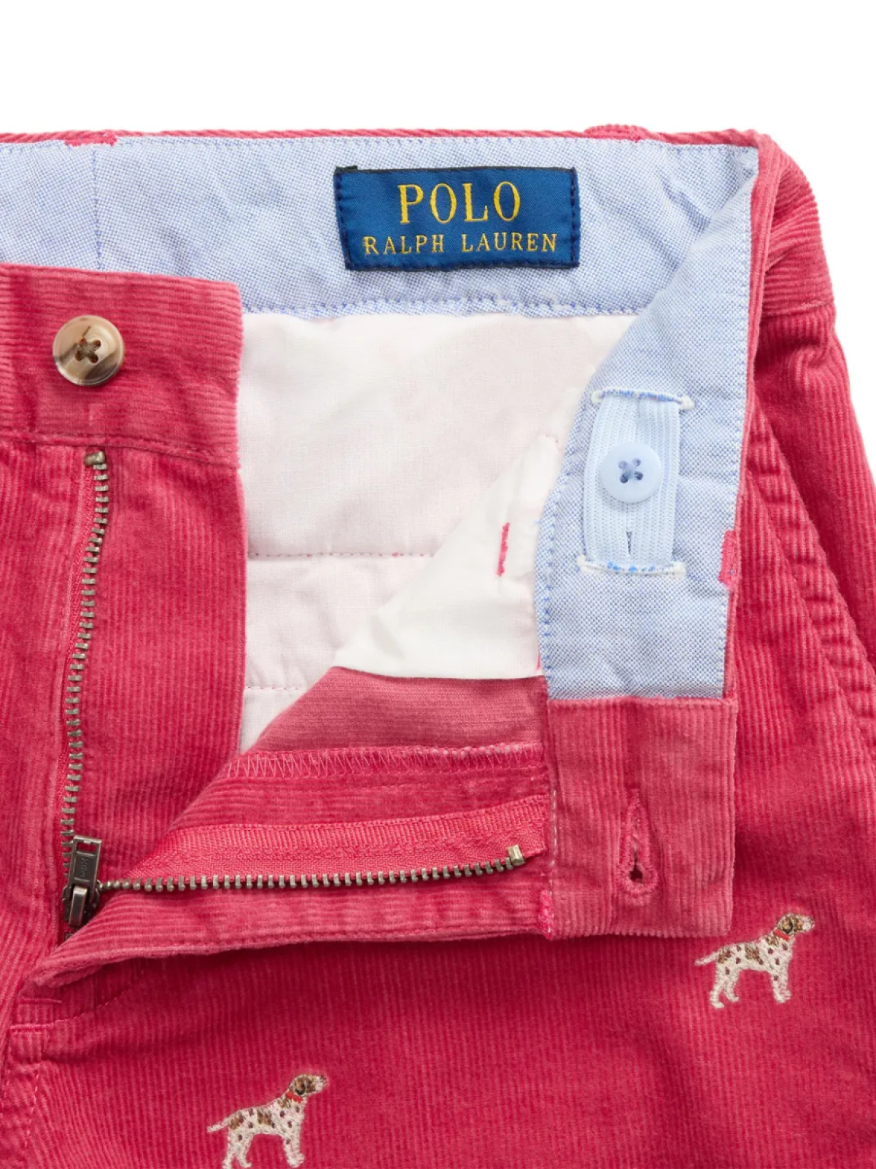 POLO RALPH LAUREN KIDS шорты с вышивкой Dog, красный — фото 3