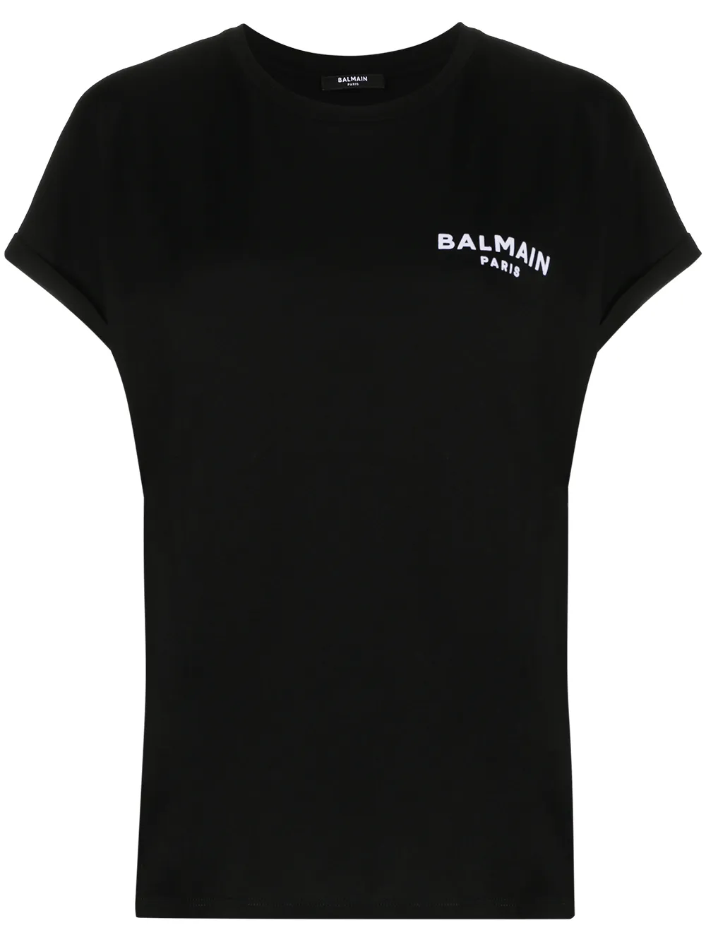 

Футболка с фактурным логотипом BALMAIN, черный