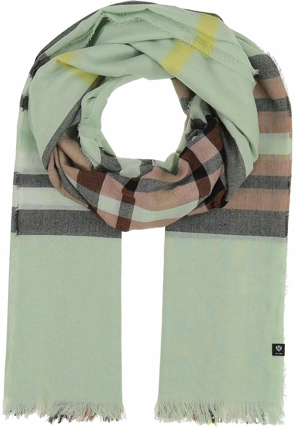 

Шарф PLAID STOLA FRAAS, цвет misty jade