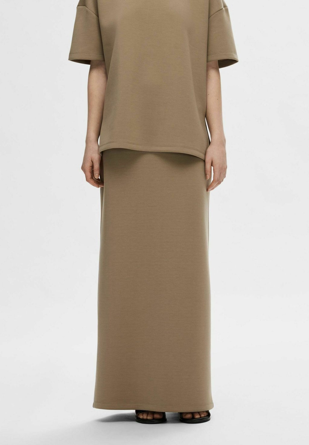 

Юбка макси SLFKARA HW COLUMN Selected Femme, бежевый