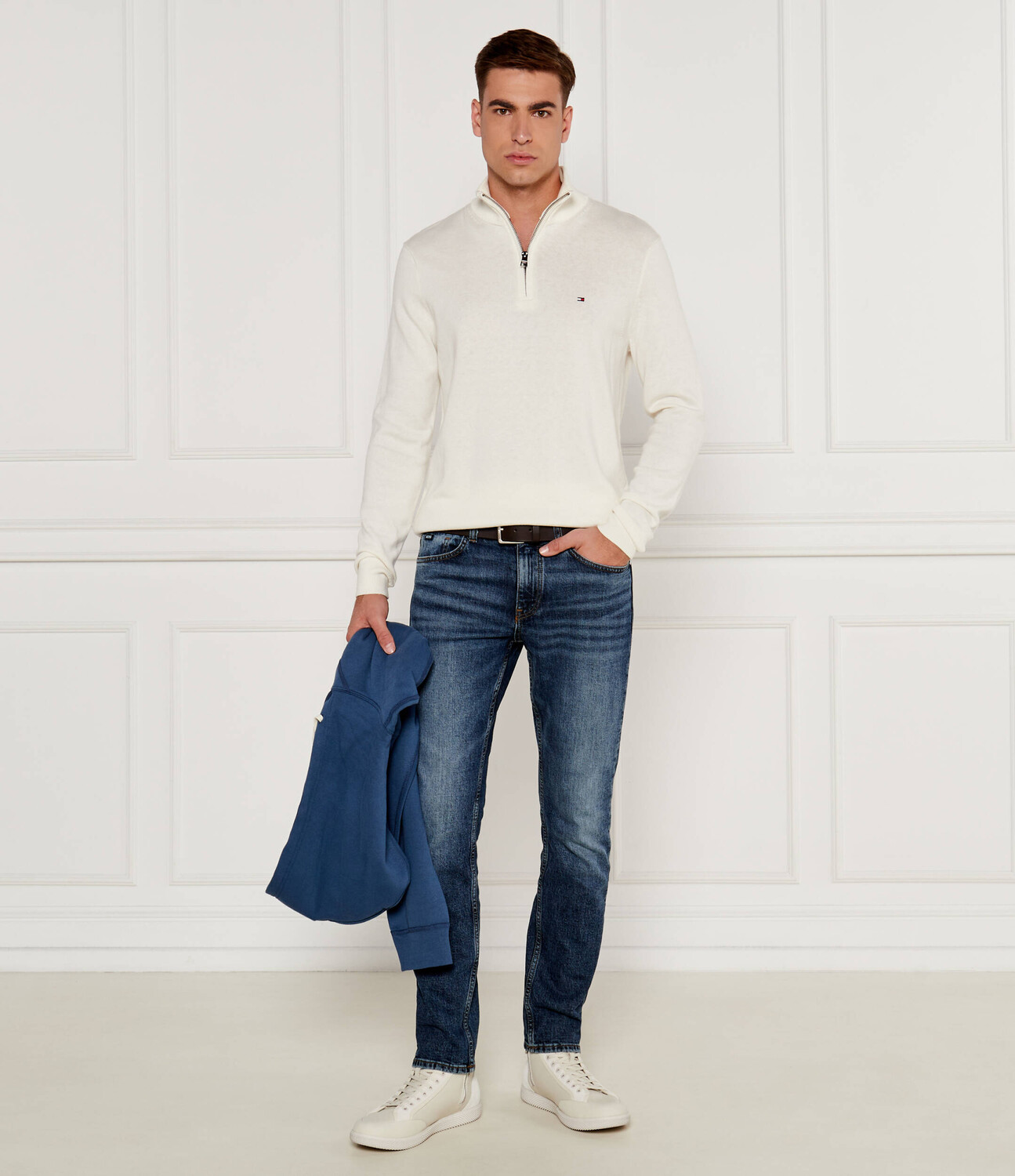 Свитер Tommy Hilfiger Regular Fit, экрю — фото 2