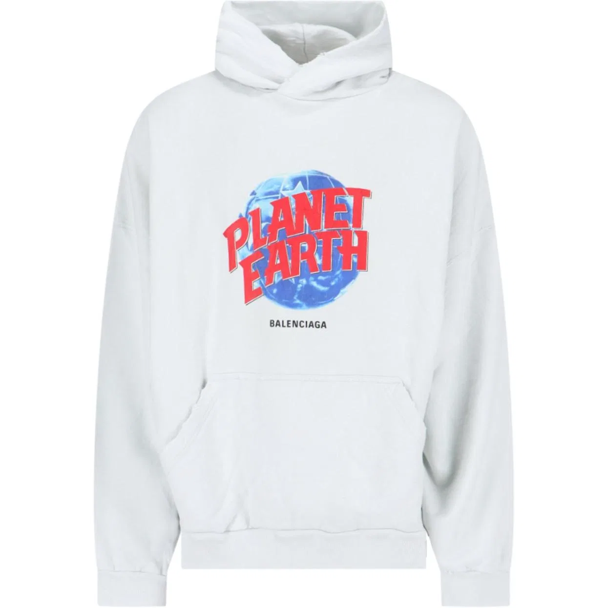 Худи с принтом Planet Earth Balenciaga White