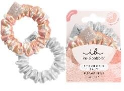

Invisibooble, Резинки для волос Sprunchie Slim Bella Chrome, 2 шт