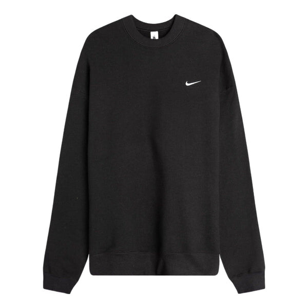 

Толстовка Nike Solo Swoosh Fleece Solid Color Logo Embroidered Long Sleeves Unisex Black, мультиколор