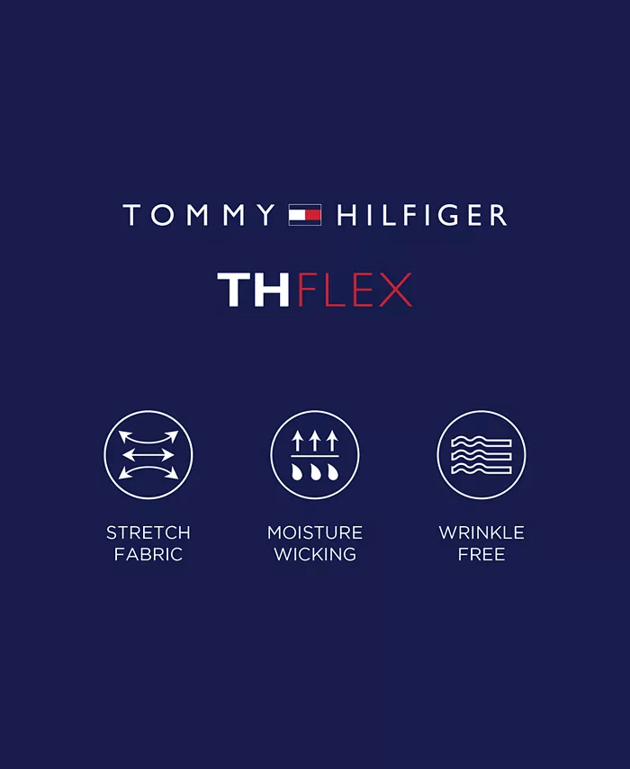 Мужская рубашка TH Flex Regular Fit из непромокаемого эластичного твила Tommy Hilfiger, белый — фото 4