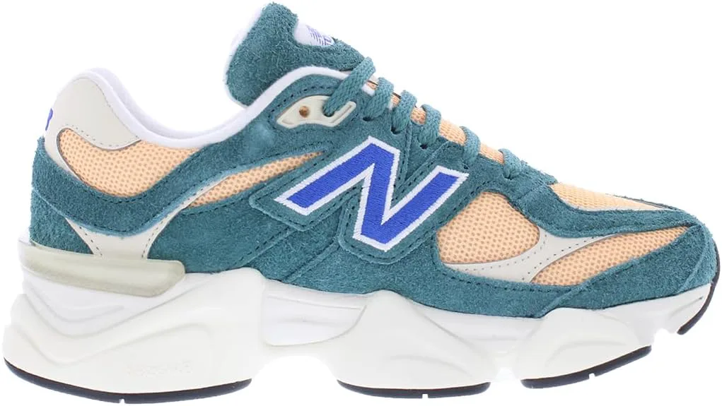 Детские кроссовки New Balance 9060, зеленый/оранжевый — фото 2