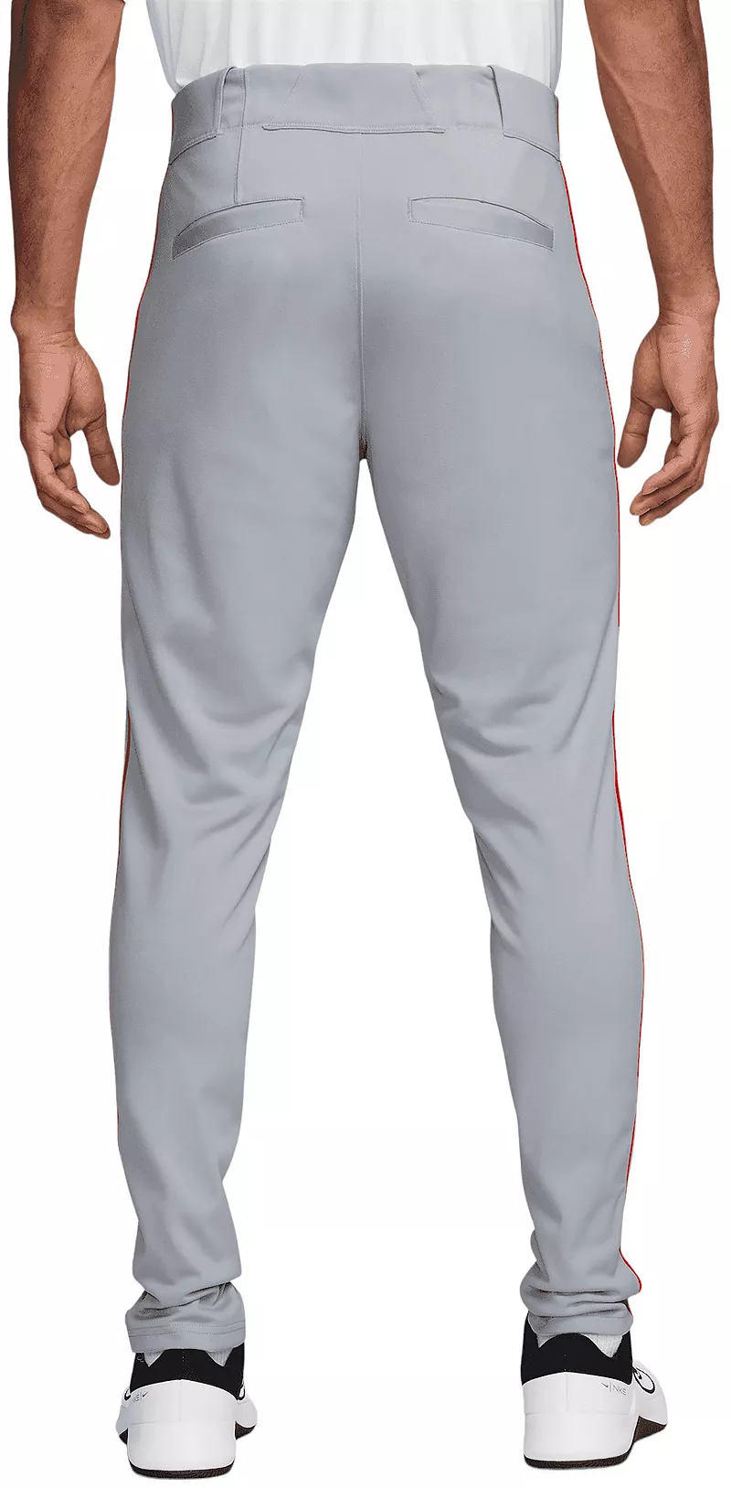 Мужские бейсбольные брюки Nike Vapor Select 2 с окантовкой, цвет Wolf Grey/University Red — фото 2