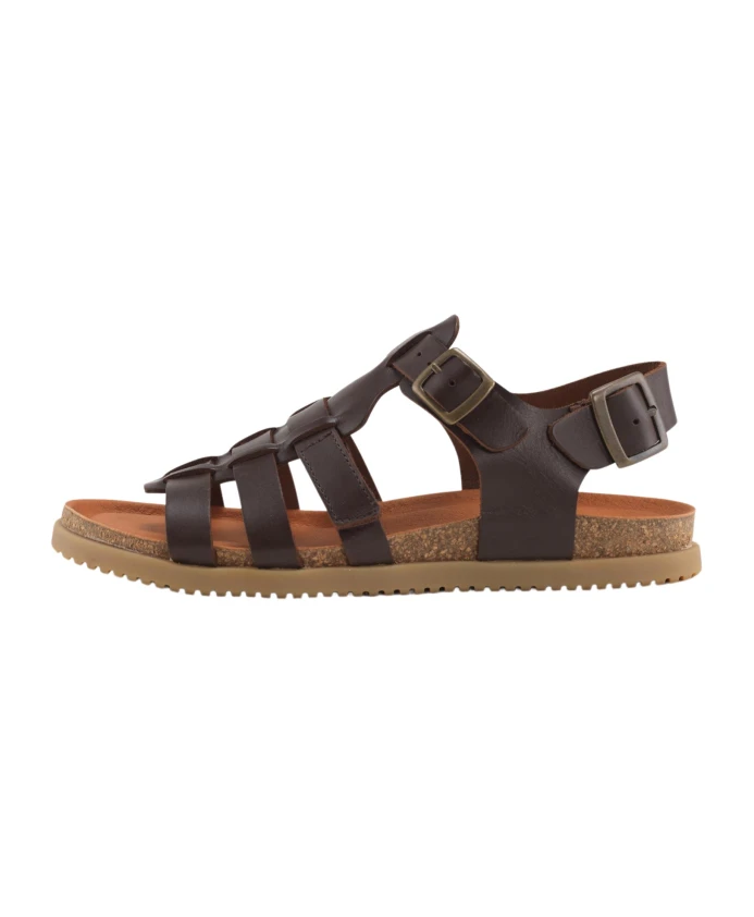 Кофейные кожаные сандалии Nature Footwear, коричневый