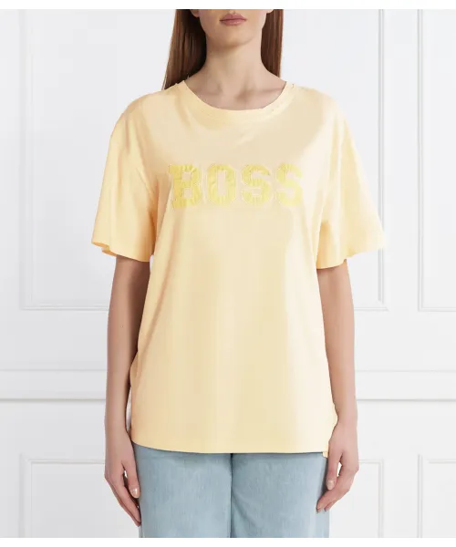 

Футболка Relaxed fit Boss Orange, бежевый