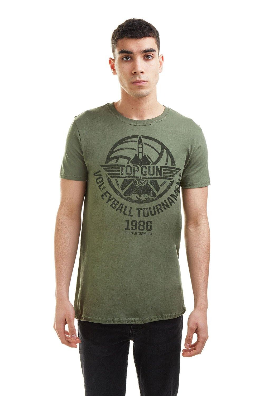 

Хлопковая футболка для волейбола TOP GUN, зеленый