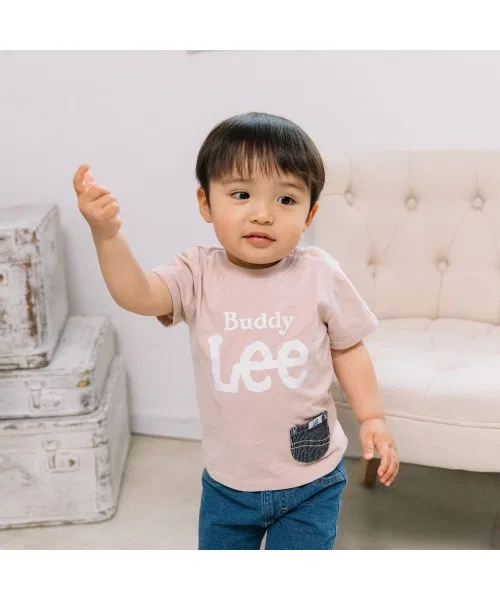 Детская футболка BUDDY Lee с карманом розовая