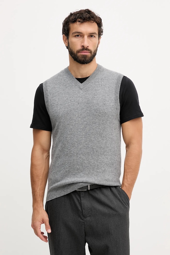 

Шерстяной жилет United Colors Of Benetton, серый