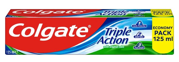 Colgate, Triple Action Original Mint, зубная паста, 125 мл