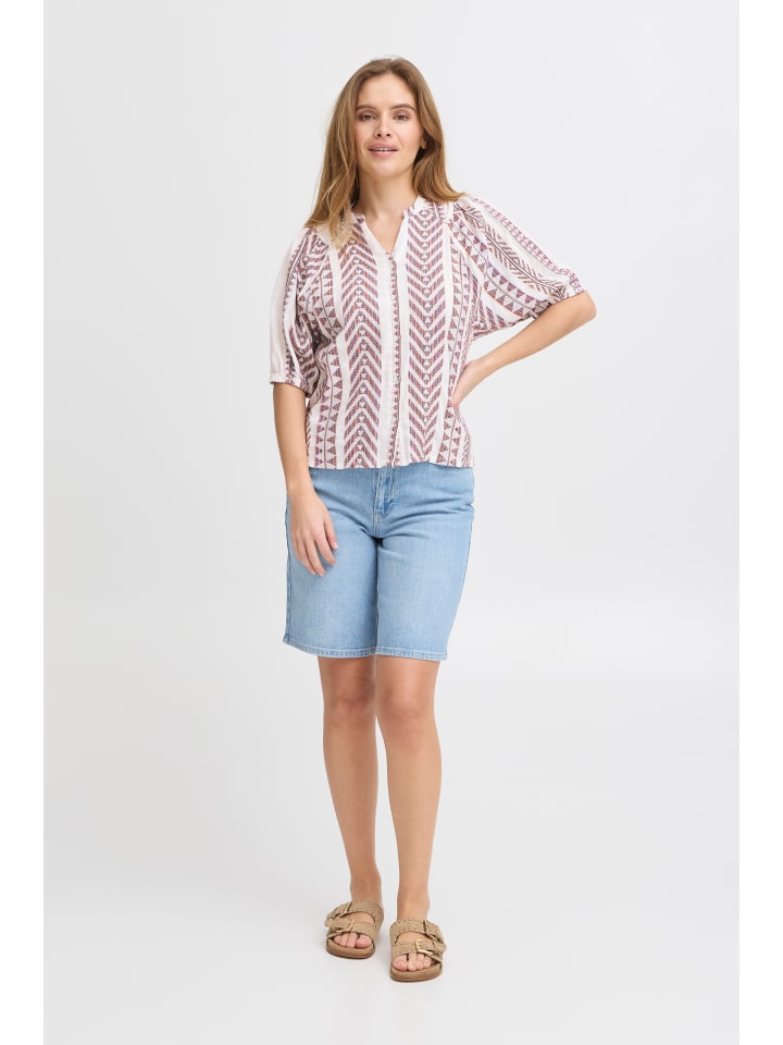 

Рубашка с короткими рукавами PZLEZIA, стандартный крой, цвет античный белый Pulz