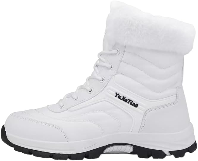 

Мужские зимние водонепроницаемые утепленные ботинки с теплой внутренней отделкой для комфортного ношения на улице и снеге Hchctry, белый