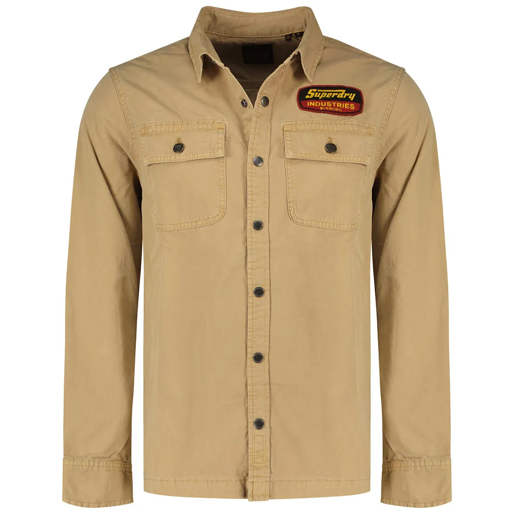 

Верхняя рубашка Superdry Patched Canvas, бежевый
