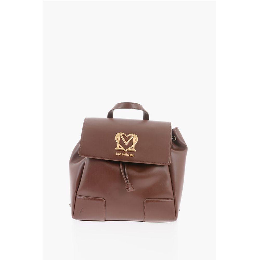 

Рюкзак LOVE из искусственной кожи с золотым логотипом Moschino, Brown