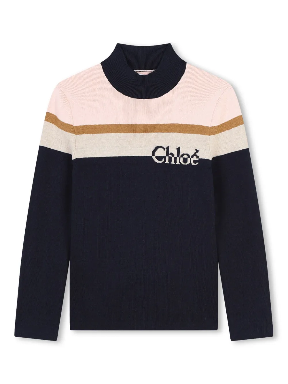 

Джемпер с высоким воротником Chloé Kids, синий