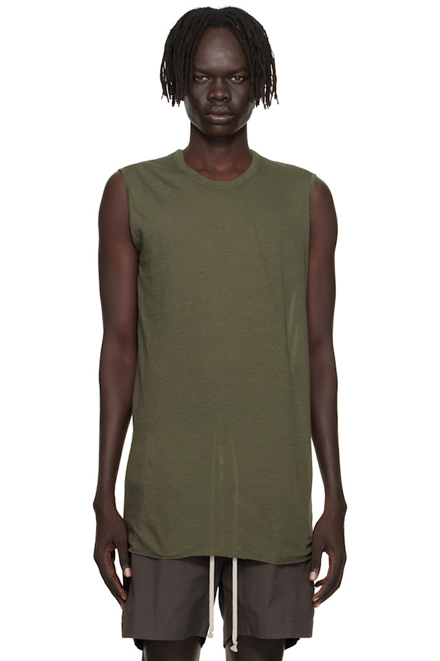 

Rick Owens Майка-Топ цвета хаки Concordians Basic SL