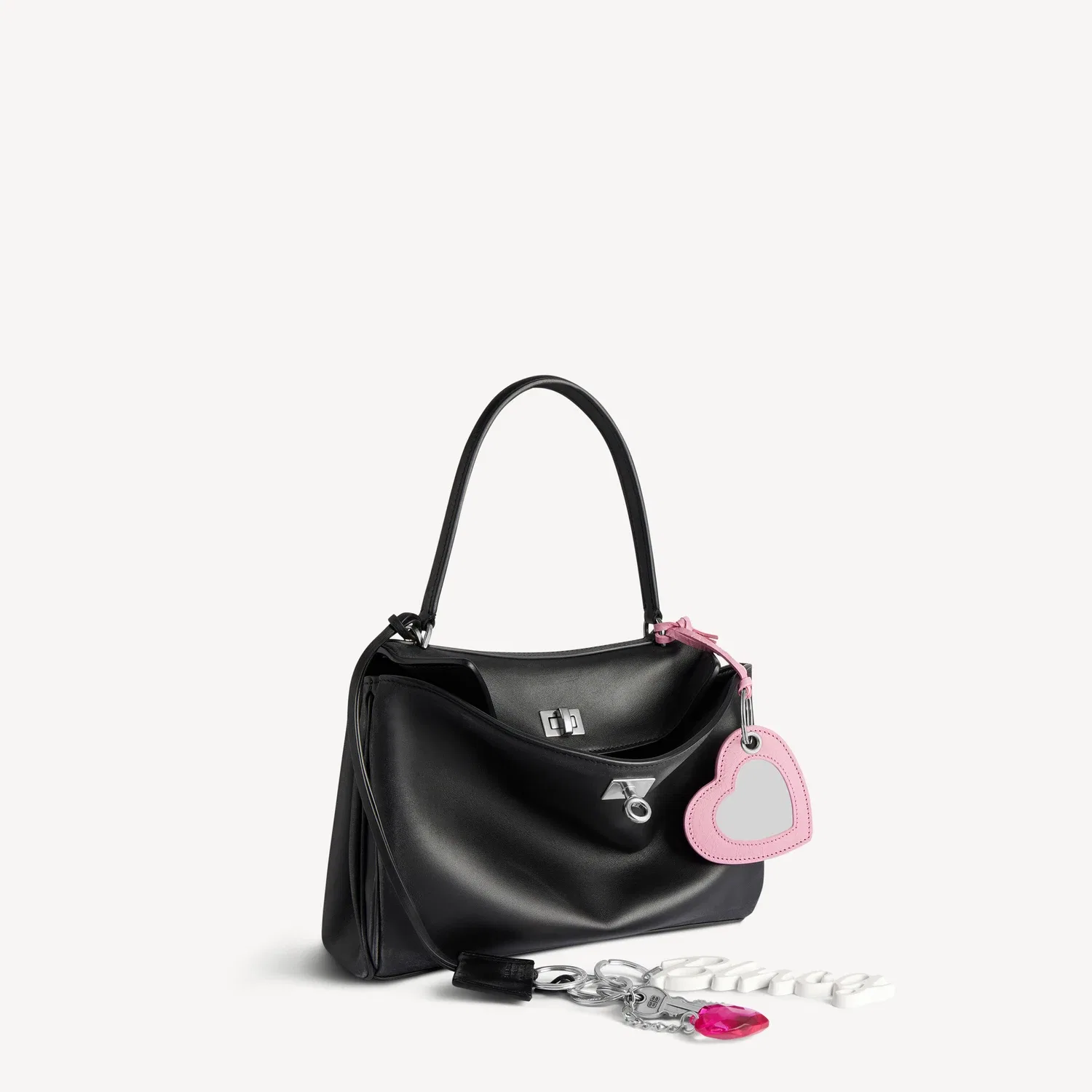 Женская небольшая сумка Rodeo с одним брелоком, черная BALENCIAGA, черный — фото 2