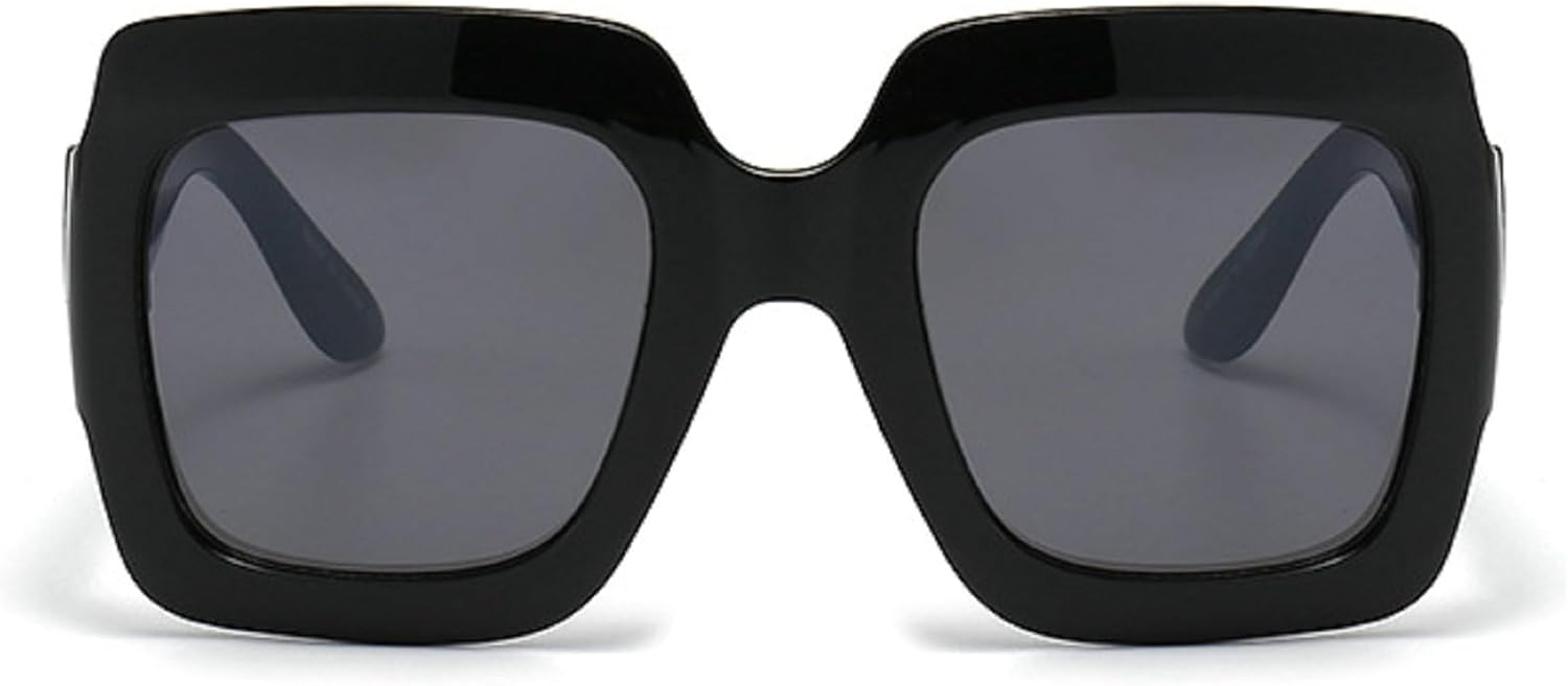 

Крупные модные квадратные солнцезащитные очки для женщин и мужчин, классические солнцезащитные очки-щитки, женские ретро-очки с градиентным леопардовым принтом mincl, Black