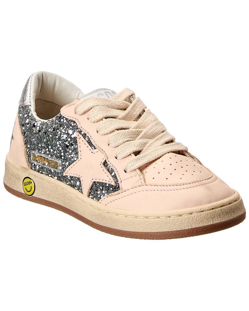 

Кроссовки Golden Goose Ball Star с блестками и кожей