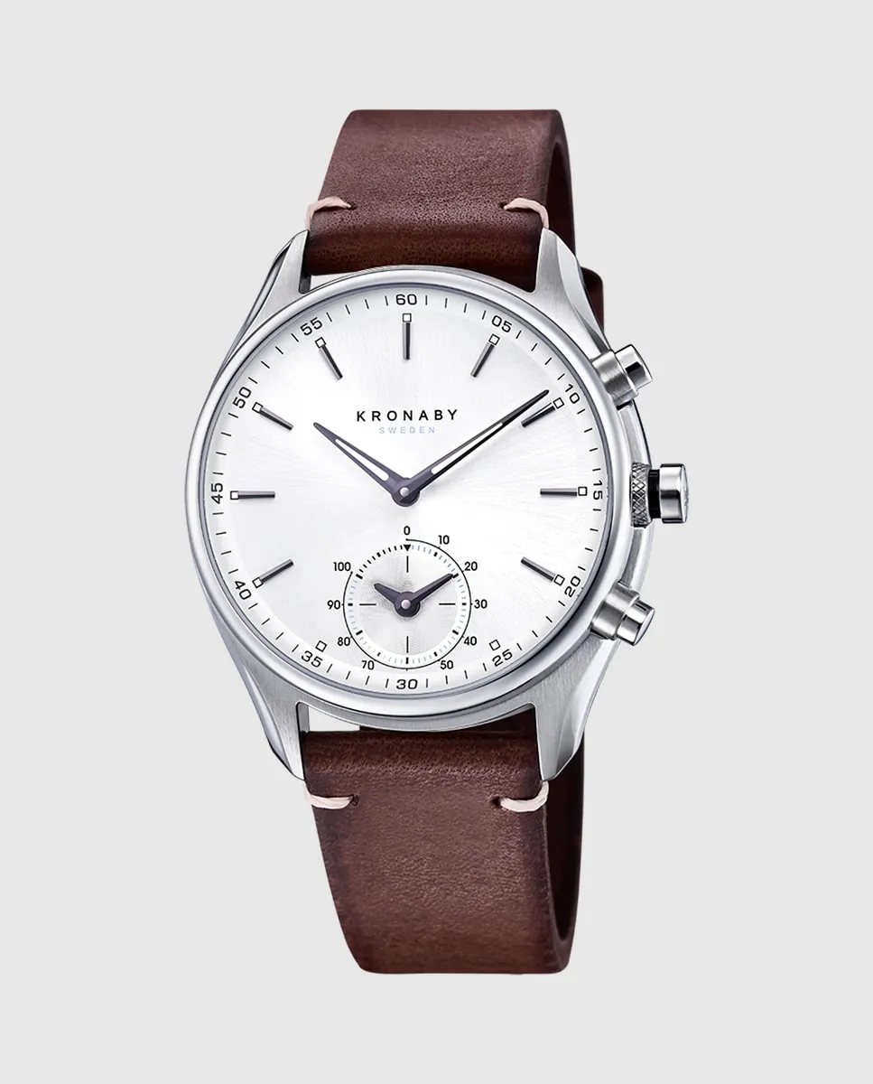 

S0714/1 Мужские часы Sekel из коричневой кожи Kronaby, коричневый