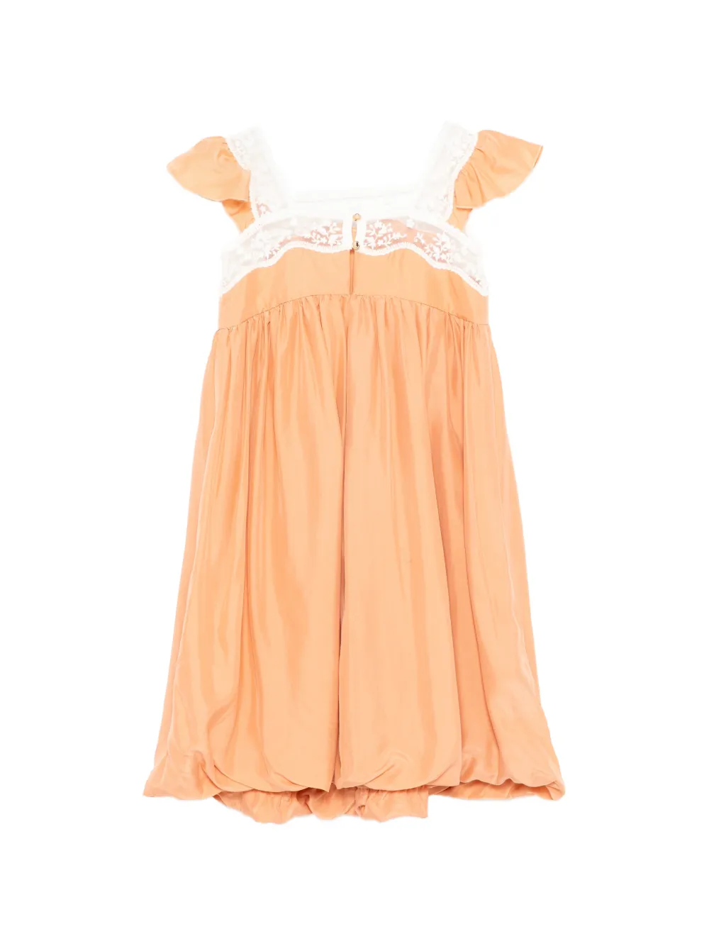

Платье с кружевом Chloé Kids, оранжевый