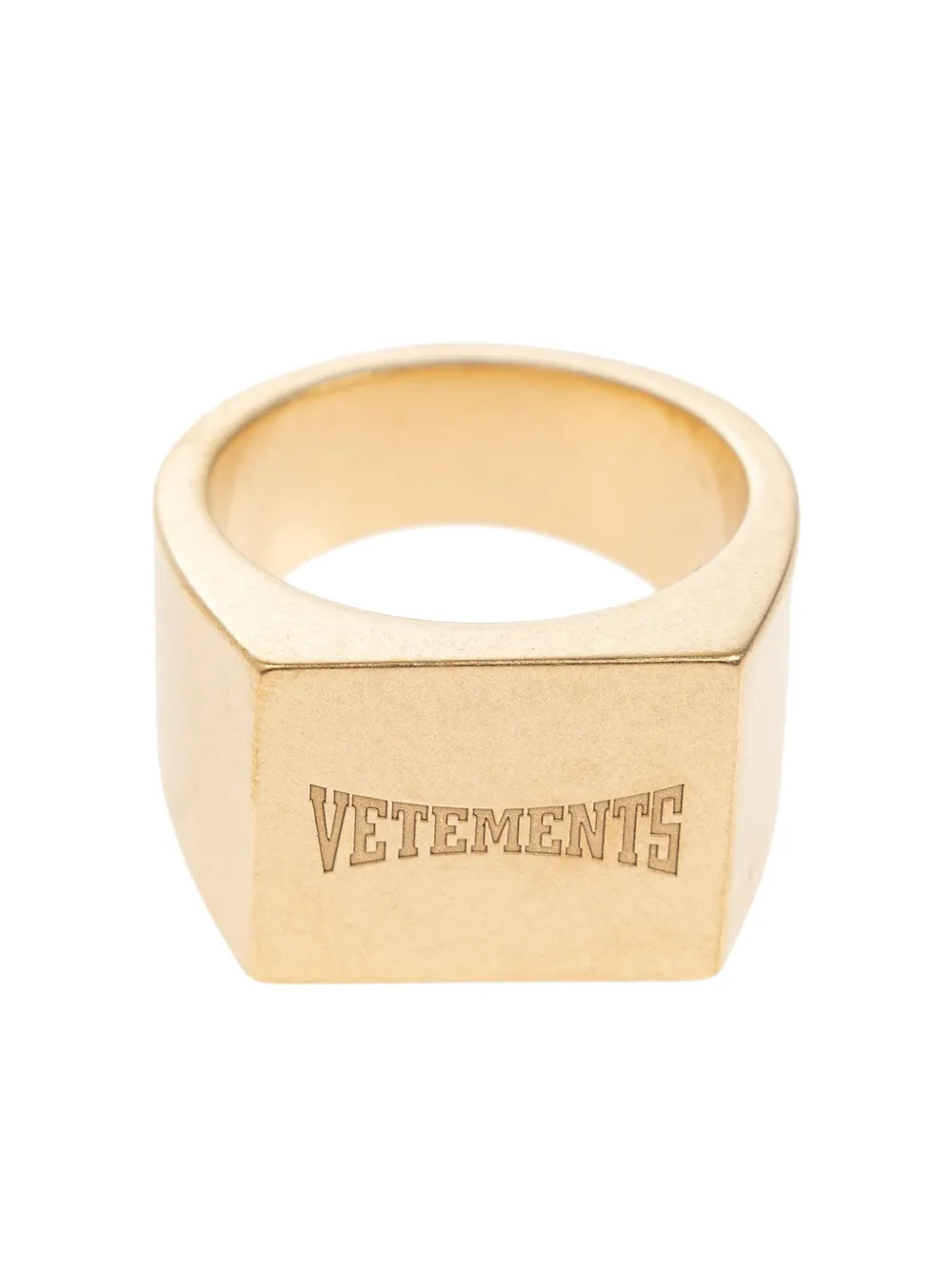 

Перстень с квадратной печаткой VETEMENTS, золотой