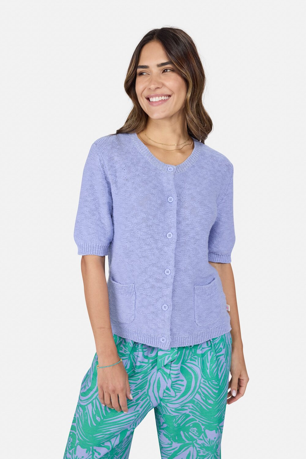 

LIEBLINGSSTÜCK Кардиган вязаный в пыльно-голубом цвете