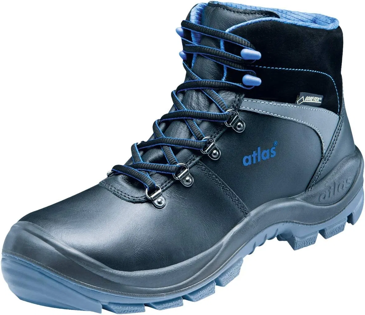 Рабочие ботинки Atlas GTX 745 Gore-Tex, мужская и женская рабочая обувь, водонепроницаемость S3, для активного отдыха, стальной подносок, защита от проникновения XP, ширина 10, Black