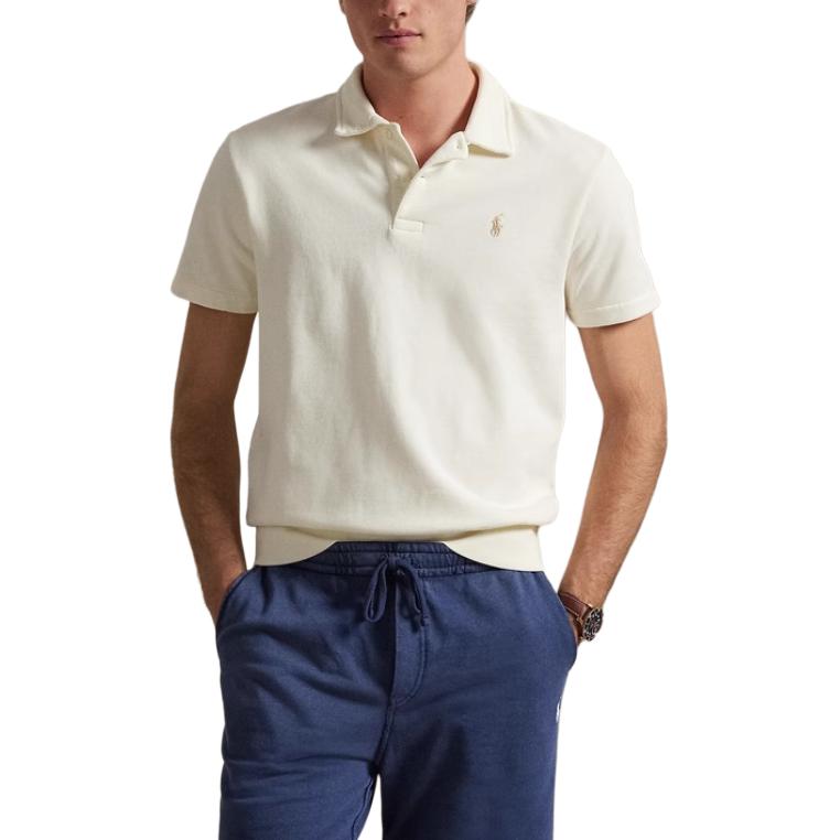 Хлопковая поло с вышитым лого Polo Ralph Lauren, белый — фото 4