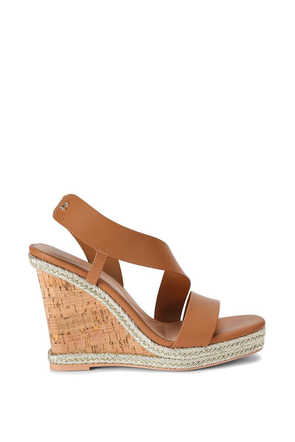 

Кожаные туфли на танкетке Gala Wedge 110 Carvela, коричневый