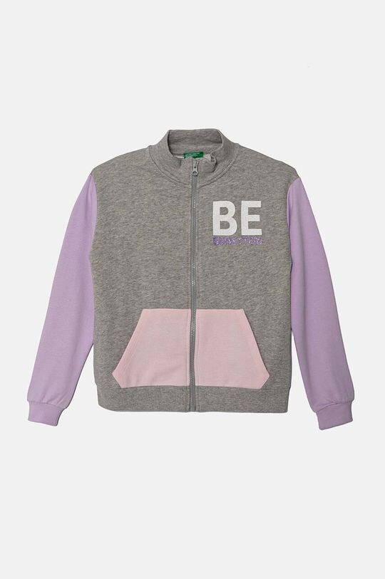 

Детская хлопковая толстовка United Colors of Benetton, серый
