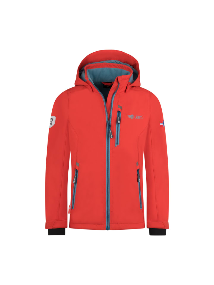 

Trollkids Пряно-красная куртка из софтшелла Balestand