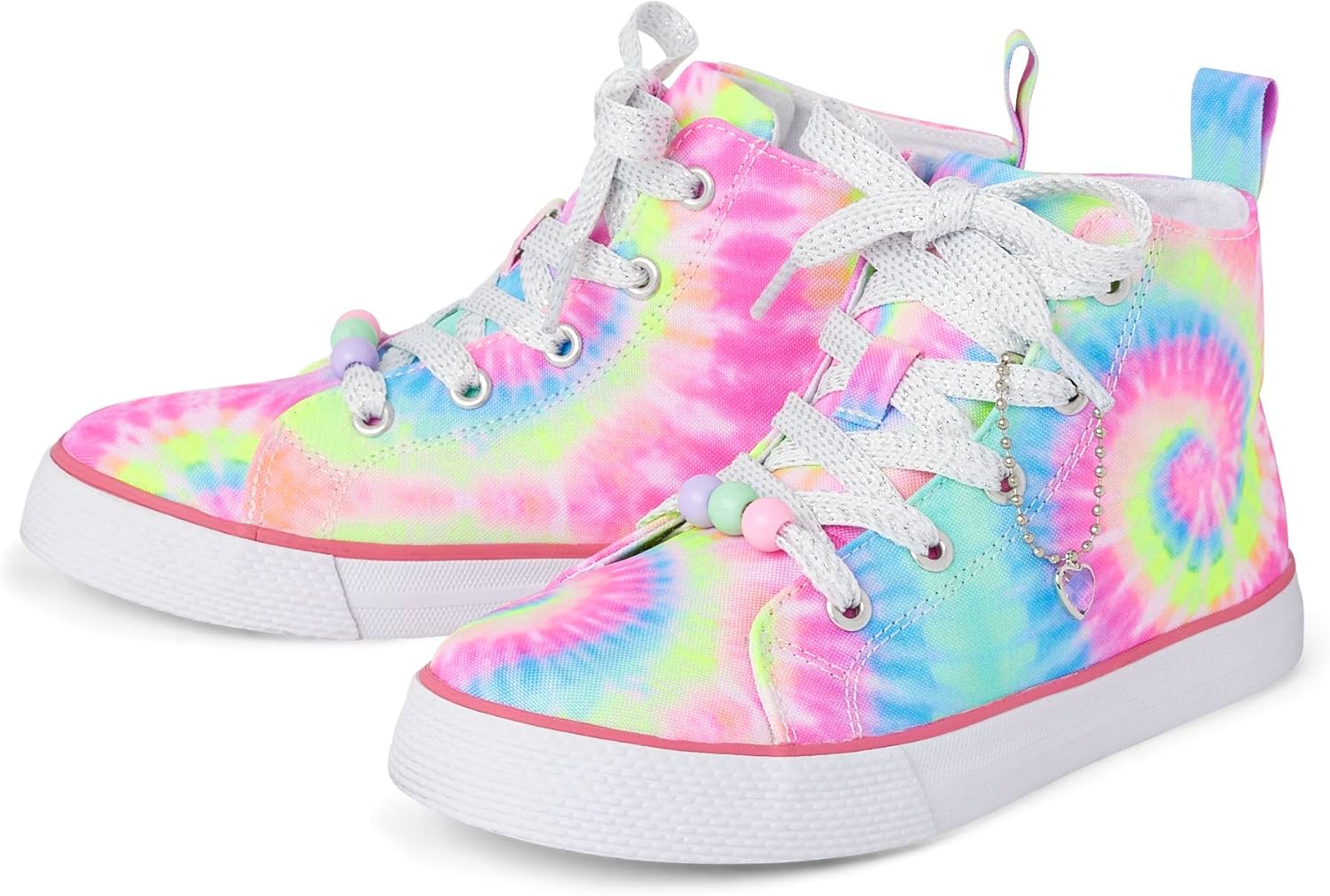 Кеды с высокой шнуровкой для девочек The Children's Place, Tie Dye Swirl — фото 2