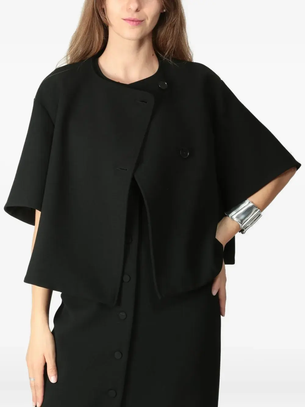 

Короткая куртка с короткими рукавами и пуговицами Wendy Liviana Conti, черный