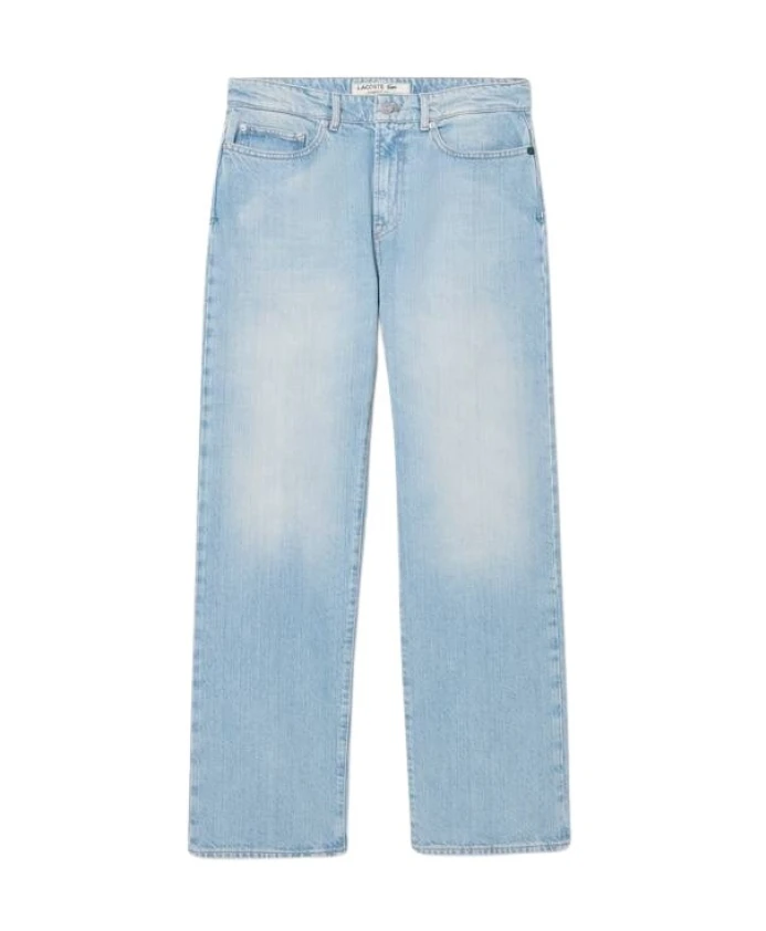 

Джинсы прямого кроя с пятью карманами Lacoste, синий
