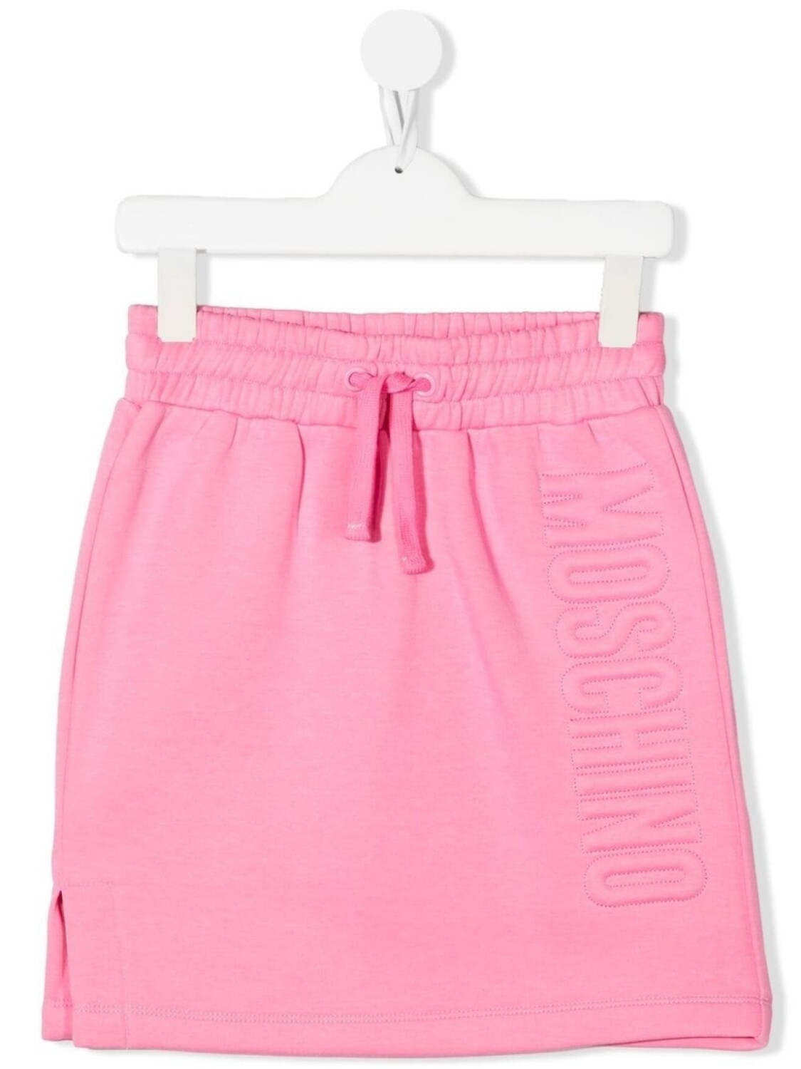 

Юбка с тисненым логотипом Moschino Kids, розовый