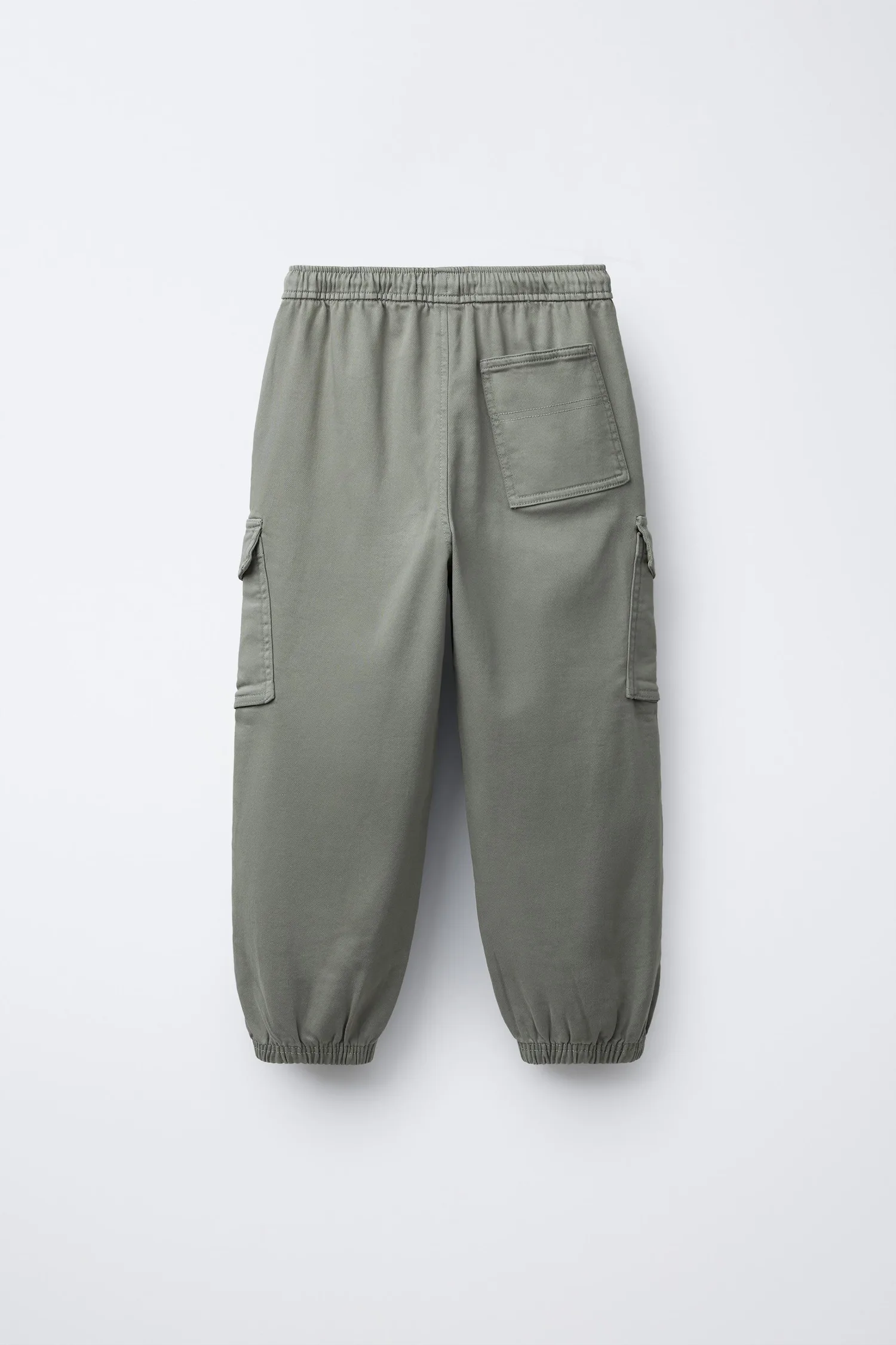 Спортивные брюки-карго с этикеткой Zara, светло-хаки — фото 2