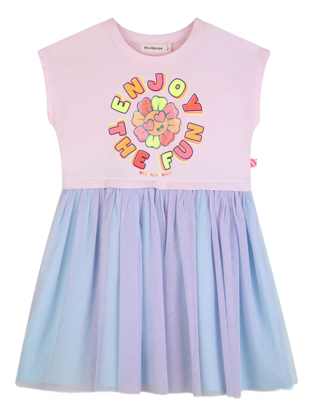 

Платье с короткими рукавами и графичным принтом Billieblush, розовый