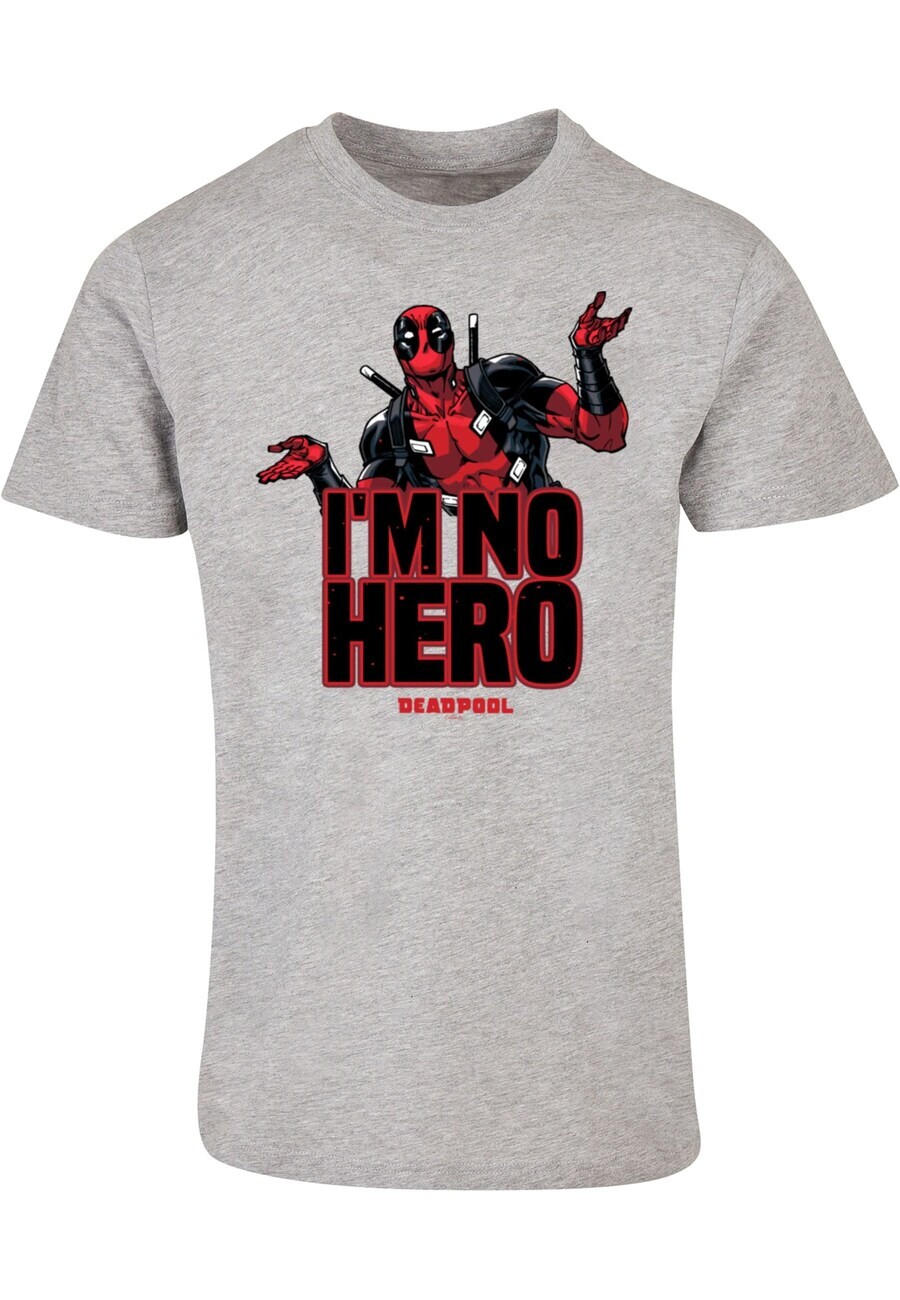 

Классическая футболка ABSOLUTE CULT Shirt Deadpool - I Am No Hero, пятнистый серый