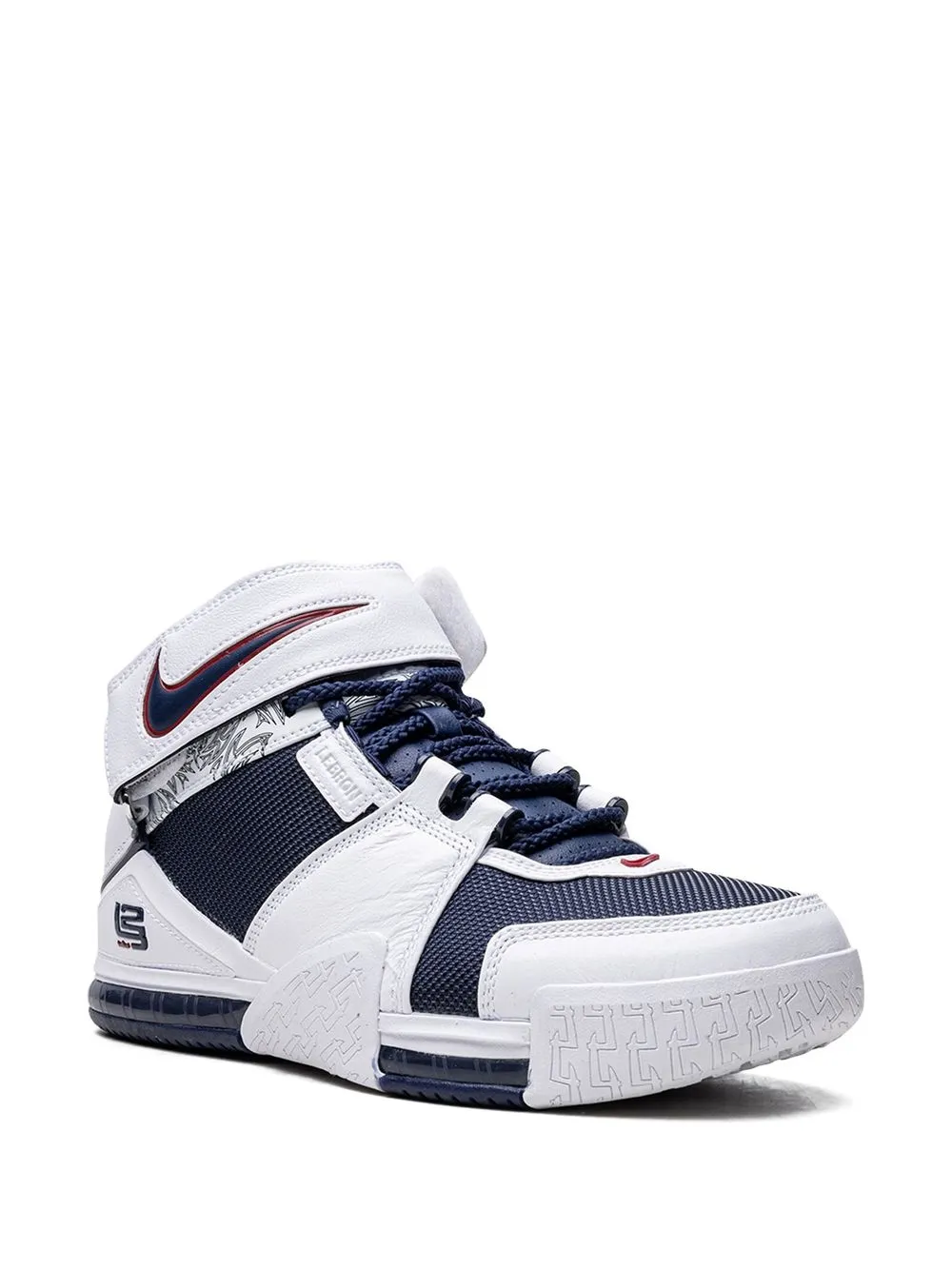 Высокие кроссовки LeBron Zoom 2 Nike, белый — фото 2