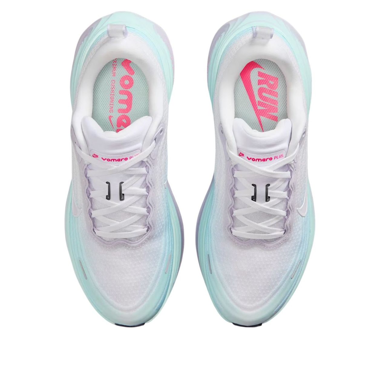 Кроссовки (WMNS) Nike ZoomX Vomero Plus 'White Dark Raisin Glacier Blue Hyper Pink' — фото 3